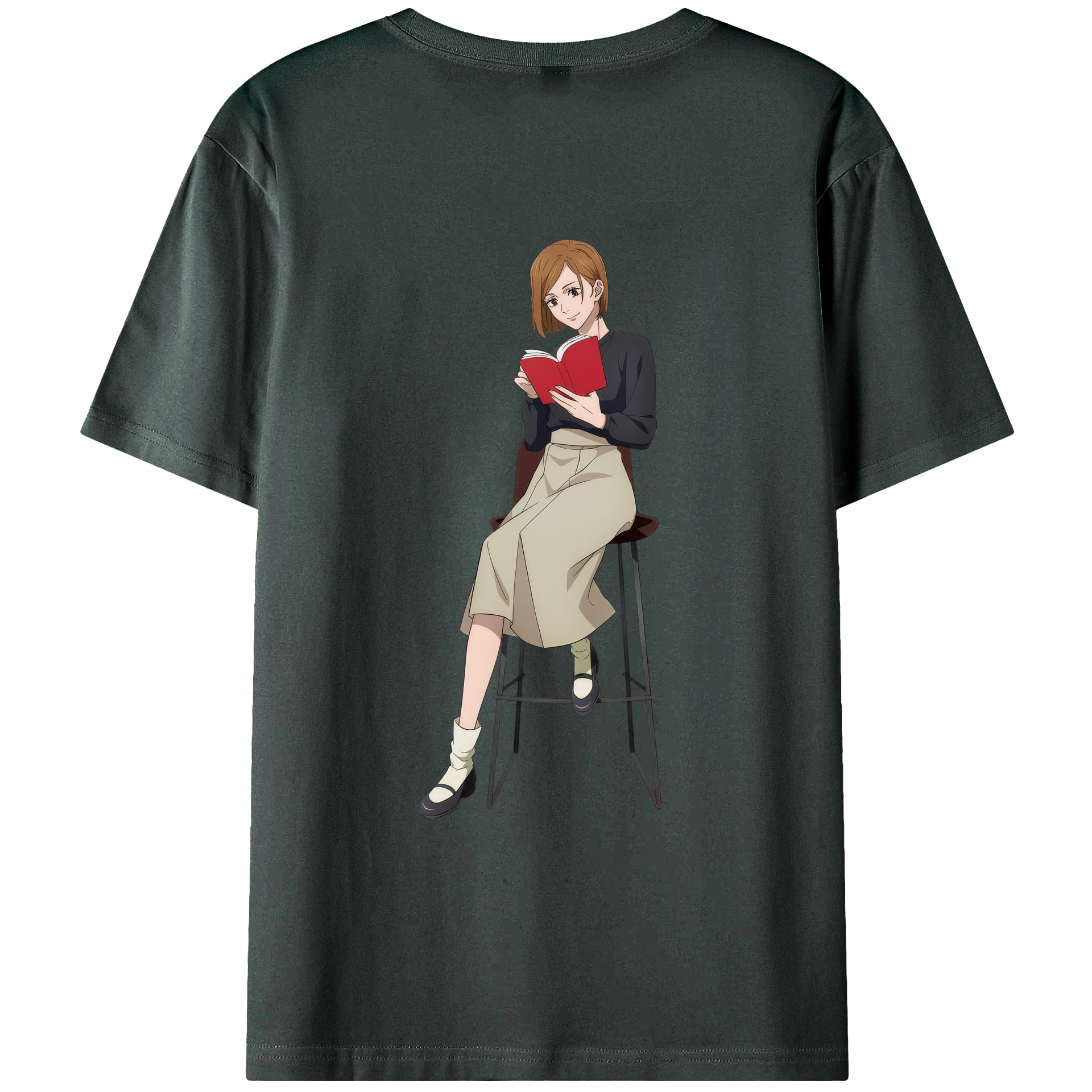 （画像用） 呪術廻戦 Jujutsu Kaisen 綿100％ メンズ半袖Tシャツ（バックプリント） 通気性